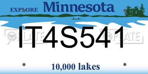 IT4S541 Minnesota License Plate