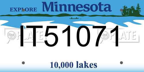IT51071 Minnesota License Plate