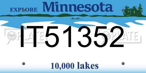IT51352 Minnesota License Plate