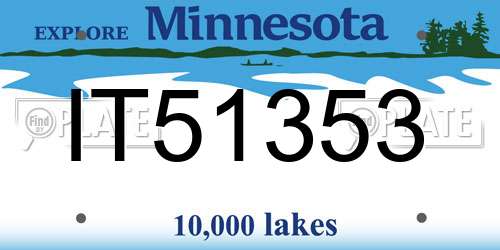 IT51353 Minnesota License Plate