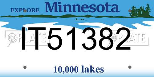 IT51382 Minnesota License Plate