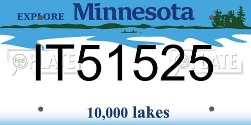 IT51525 Minnesota License Plate