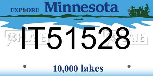 IT51528 Minnesota License Plate