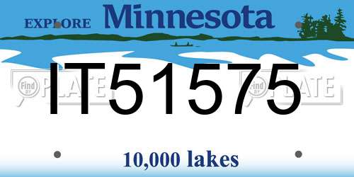 IT51575 Minnesota License Plate