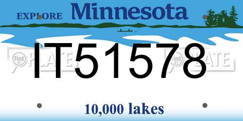 IT51578 Minnesota License Plate