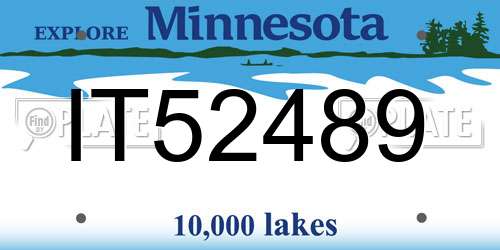 IT52489 Minnesota License Plate