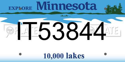 IT53844 Minnesota License Plate
