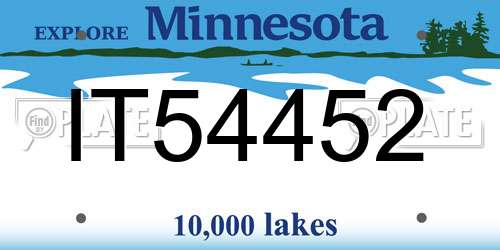 IT54452 Minnesota License Plate