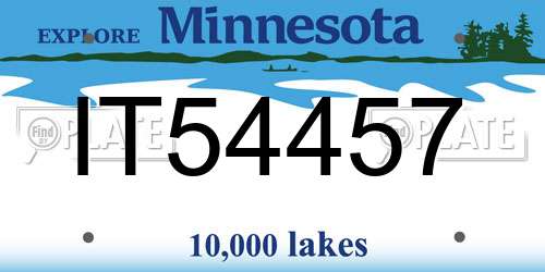IT54457 Minnesota License Plate