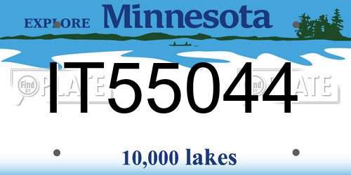 IT55044 Minnesota License Plate