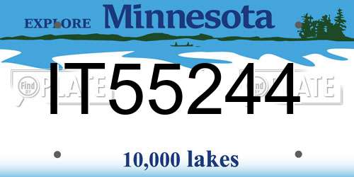 IT55244 Minnesota License Plate