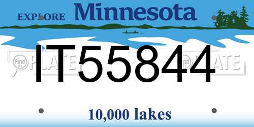 IT55844 Minnesota License Plate