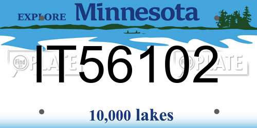 IT56102 Minnesota License Plate