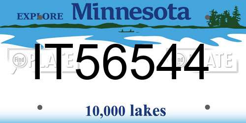 IT56544 Minnesota License Plate