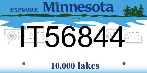 IT56844 Minnesota License Plate