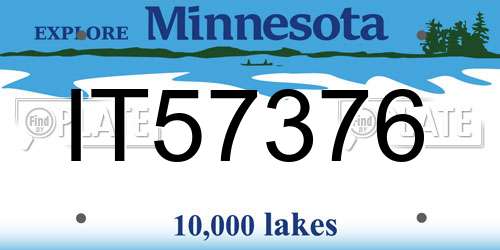 IT57376 Minnesota License Plate