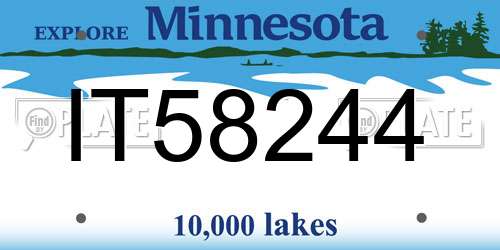 IT58244 Minnesota License Plate