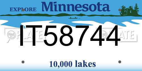 IT58744 Minnesota License Plate