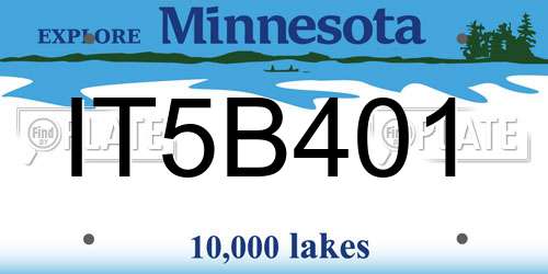 IT5B401 Minnesota License Plate