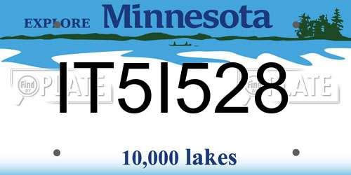 IT5I528 Minnesota License Plate