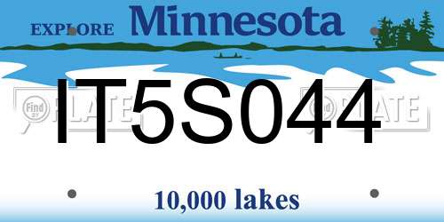 IT5S044 Minnesota License Plate