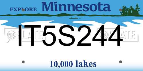 IT5S244 Minnesota License Plate