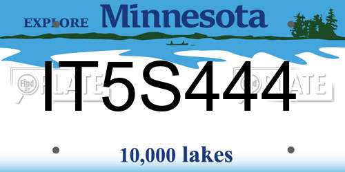 IT5S444 Minnesota License Plate
