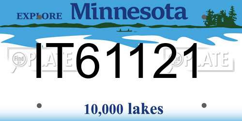 IT61121 Minnesota License Plate