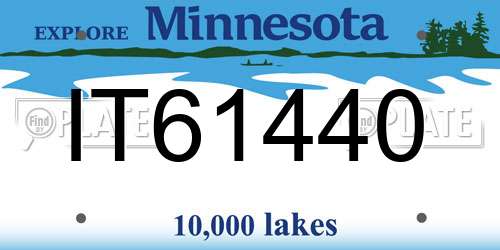 IT61440 Minnesota License Plate