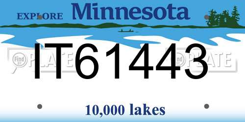 IT61443 Minnesota License Plate