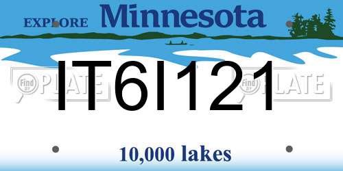 IT6I121 Minnesota License Plate