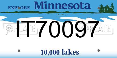 IT70097 Minnesota License Plate