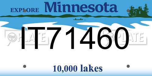 IT71460 Minnesota License Plate