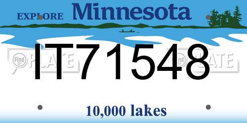 IT71548 Minnesota License Plate