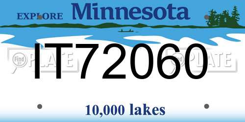 IT72060 Minnesota License Plate