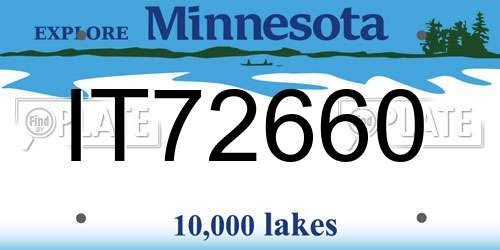 IT72660 Minnesota License Plate