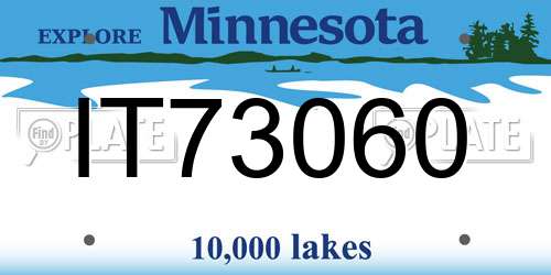 IT73060 Minnesota License Plate