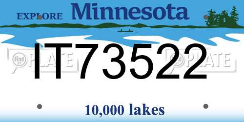 IT73522 Minnesota License Plate