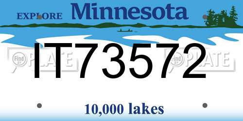 IT73572 Minnesota License Plate