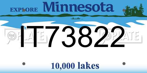 IT73822 Minnesota License Plate