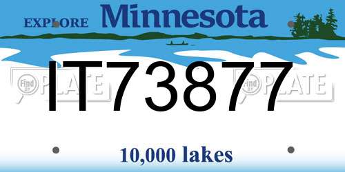 IT73877 Minnesota License Plate