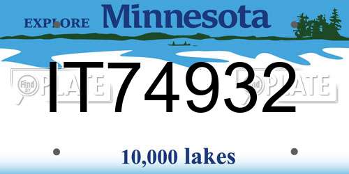 IT74932 Minnesota License Plate