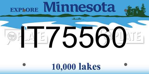 IT75560 Minnesota License Plate