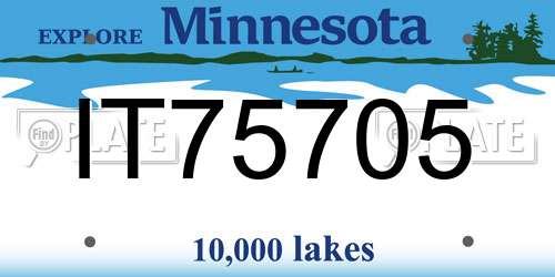 IT75705 Minnesota License Plate