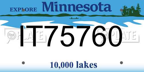 IT75760 Minnesota License Plate