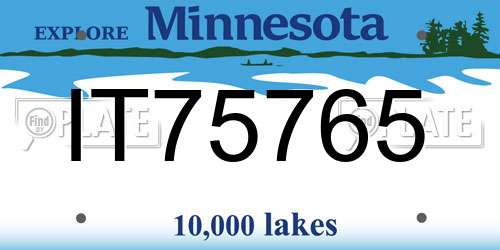IT75765 Minnesota License Plate
