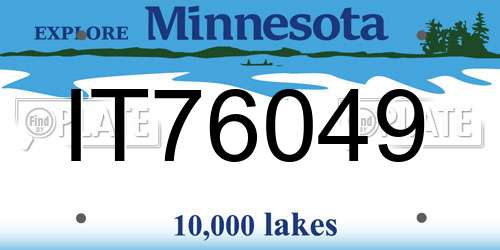 IT76049 Minnesota License Plate
