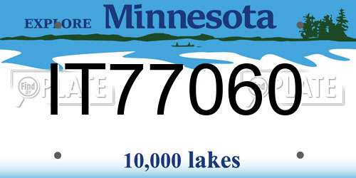 IT77060 Minnesota License Plate