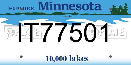 IT77501 Minnesota License Plate