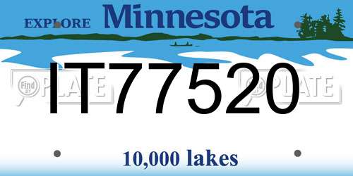 IT77520 Minnesota License Plate